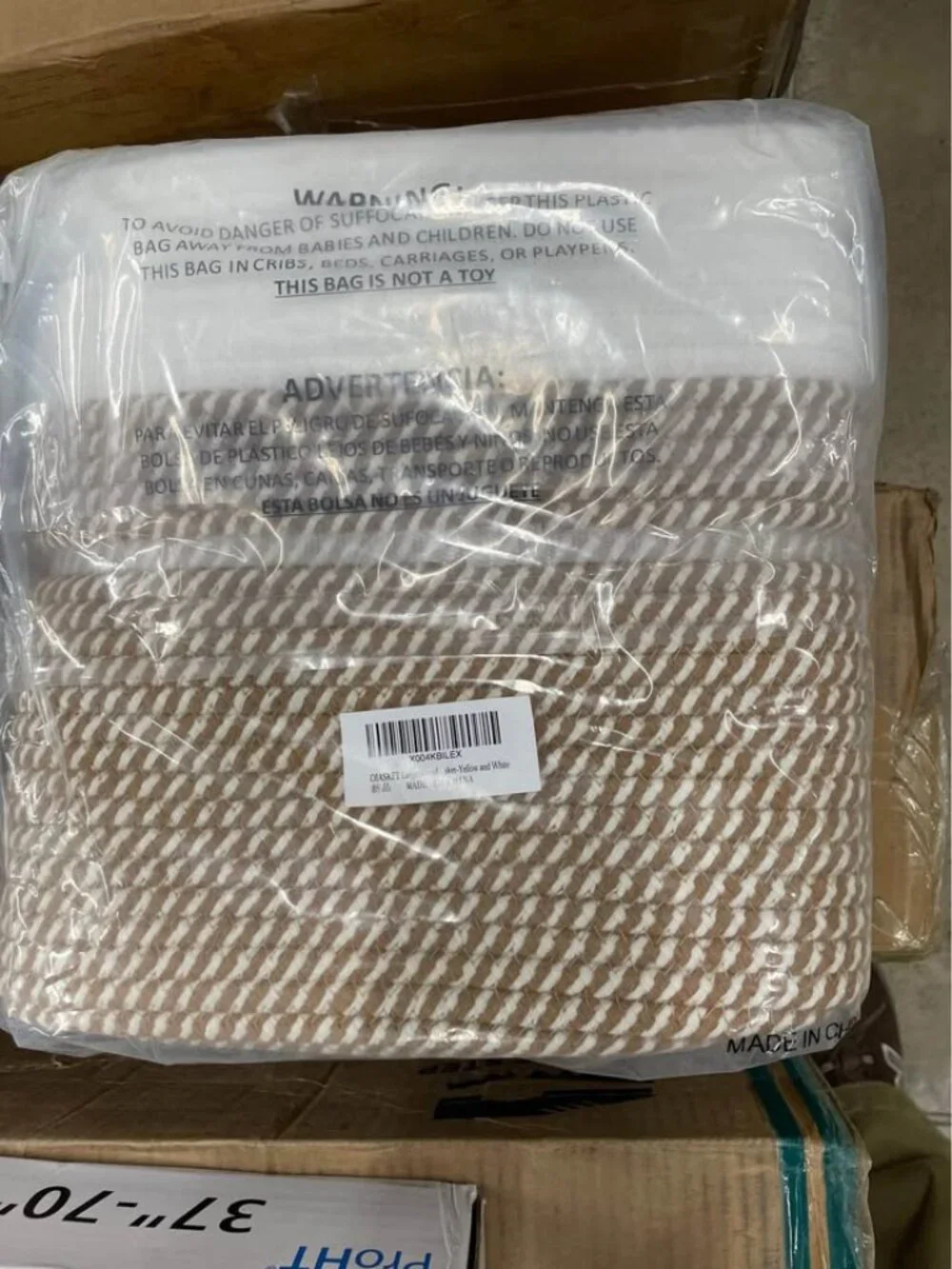 New In Sealed Package - Large Blanket Basket